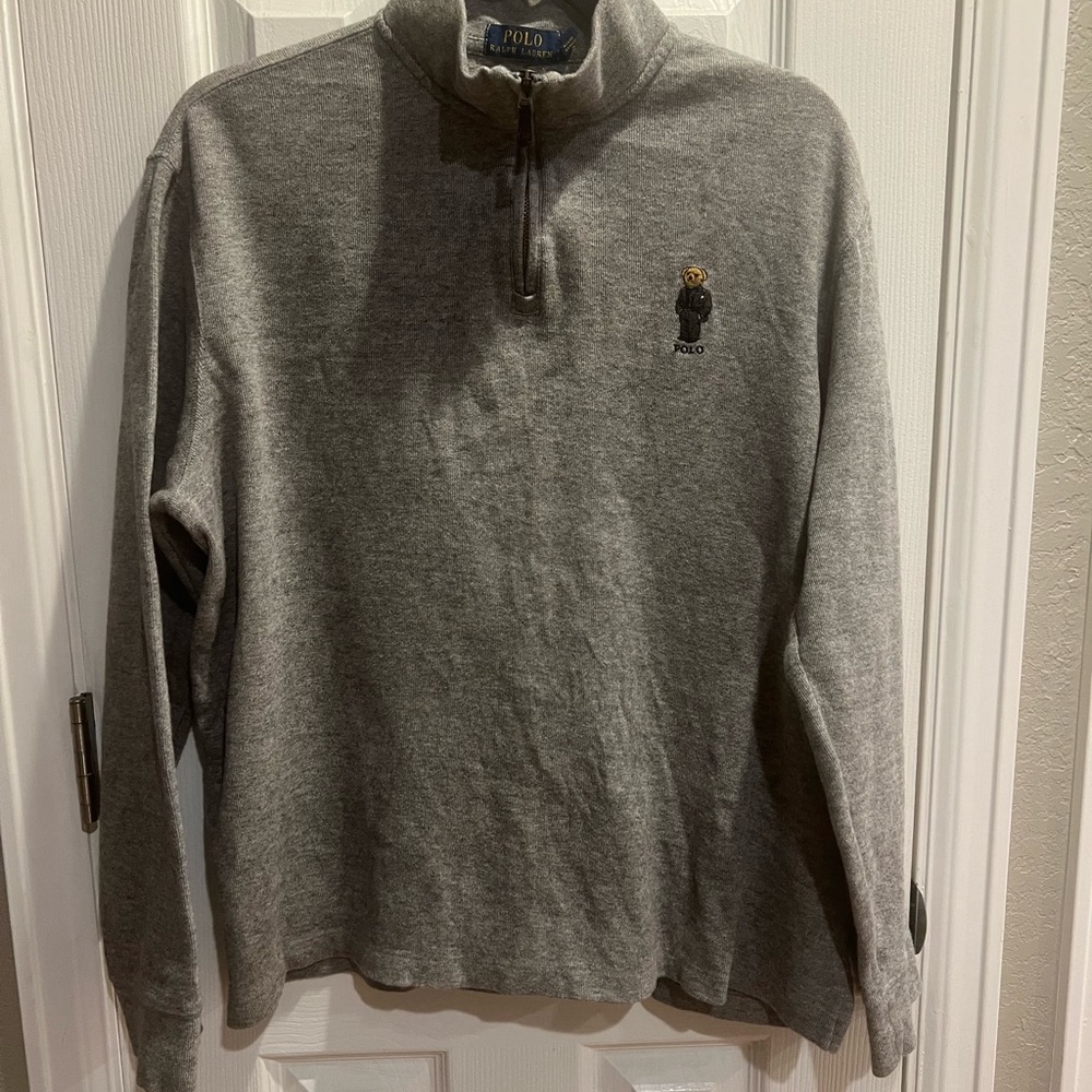 Polo by Ralph Lauren Heather Gray Zip-Up Sweater